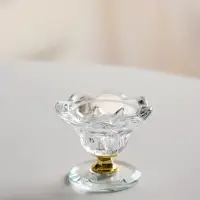 Стеклянный подсвечник на 1 свечу &laquo;Цветочек&raquo;, 5.5&times;6.8&times;6.8 см