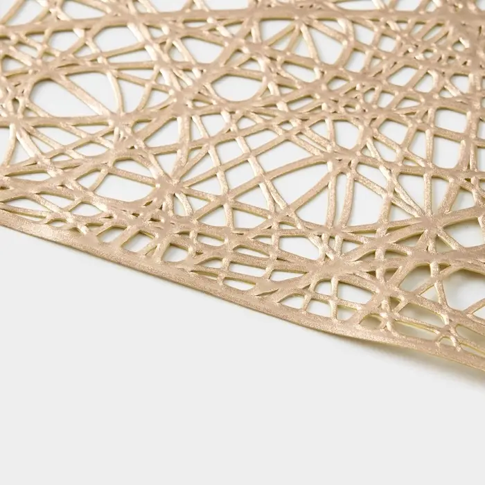Дорожка на стол Доляна &laquo;Паутинка&raquo;, 30&times;150 см, золотая