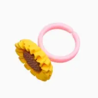 Набор детский &laquo;Выбражулька. Цветок Подсолнух&raquo;, 3 предмета: бусы, браслет, кольцо безразмерное, желтый