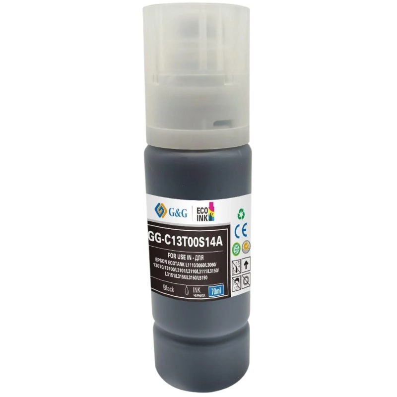 Чернила G&G (GG-C13T00S14A) чер. 70мл для L1110, L3151