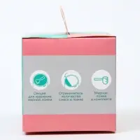 Контейнер для детского питания Мишка 1, 250 мл, розовый