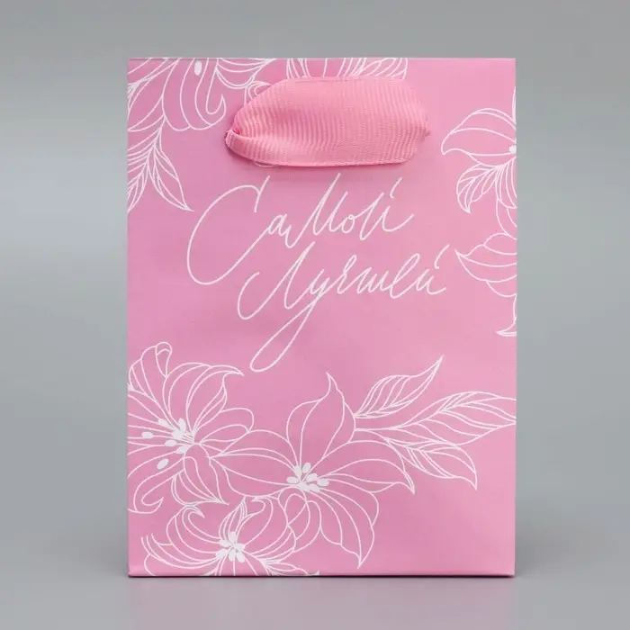 Пакет подарочный ламинированный, упаковка, «Самой лучшей», 9 х 12 х 6.5 см