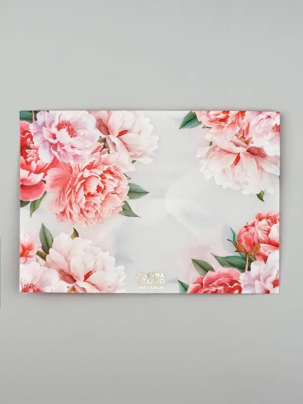 Открытка с конвертом и наклейкой «С пожеланием счастья», тиснение, 11 х 16 см