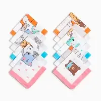 Платки носовые детские &laquo;Крошка Я. Зверята&raquo;, 21&times;21 см, набор 12 шт., хлопок 100%, МИКС