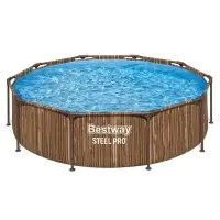 Бассейн каркасный Steel Pro, 305&times;76 см, круглый, цвет рейка, 561VP Bestway