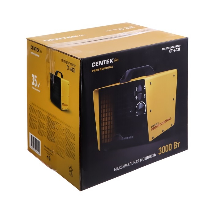 Тепловентилятор Centek CT-6031, профессиональный, 1000/2000/3000Вт, 35м², 3 режима Тепловентилятор Centek CT-6031, профессиональный, 1000/2000/3000Вт, 35м², 3 режима