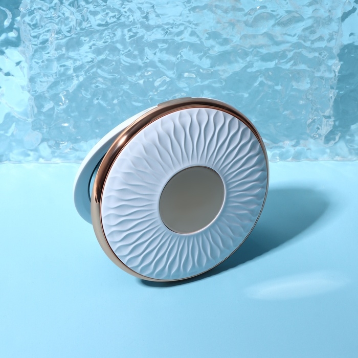 Зеркало складное «Узор», d = 9 см, цвет белый/розовое золото Зеркало складное «Узор», d = 9 см, цвет белый/розовое золото