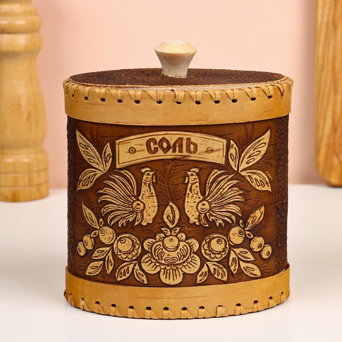 Туес для специй «Птицы», соль, 15х9х14 см Туес для специй «Птицы», соль, 15х9х14 см