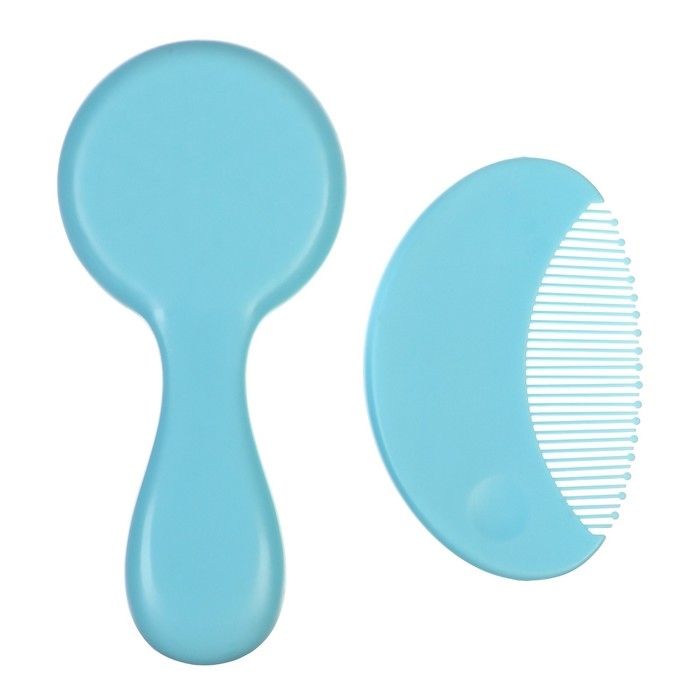 Расчёска детская + массажная щётка для волос, от 0 мес., цвет бирюзовый Расчёска детская + массажная щётка для волос, от 0 мес., цвет бирюзовый