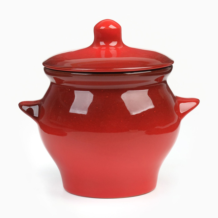Горшок керамический для запекания №6, 0,65л / 12х12см, красный Горшок керамический для запекания №6, 0,65л / 12х12см, красный