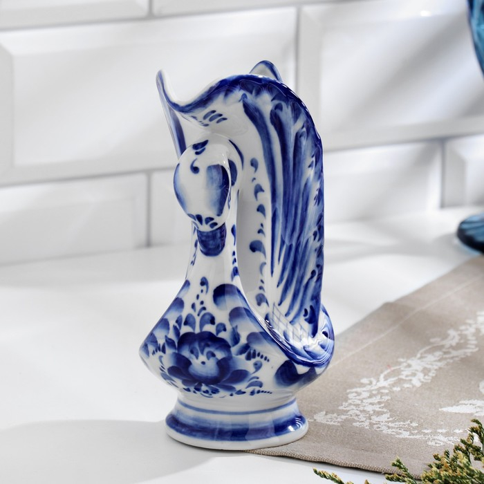 Лоток для салфеток Лоток для салфеток "Лебедь", 17х10,5х8 см, гжель