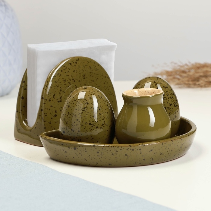 Набор для специй Набор для специй "Премиум Кватро" 5 предметов, зеленый