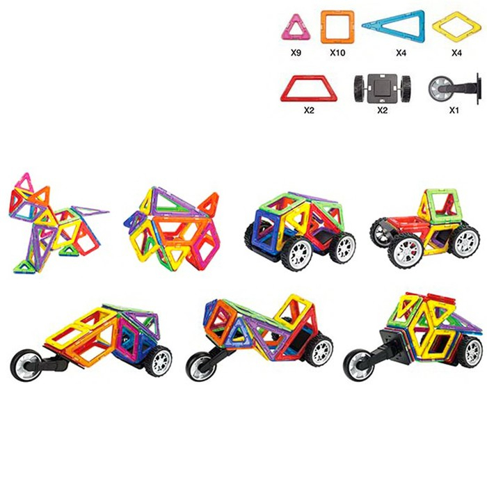 Конструктор магнитный «Цветные магниты», 32 детали Конструктор магнитный «Цветные магниты», 32 детали