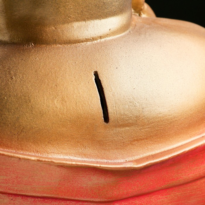 Копилка Копилка "Хотей сидя большой" бронза, красный, 32х25х51см