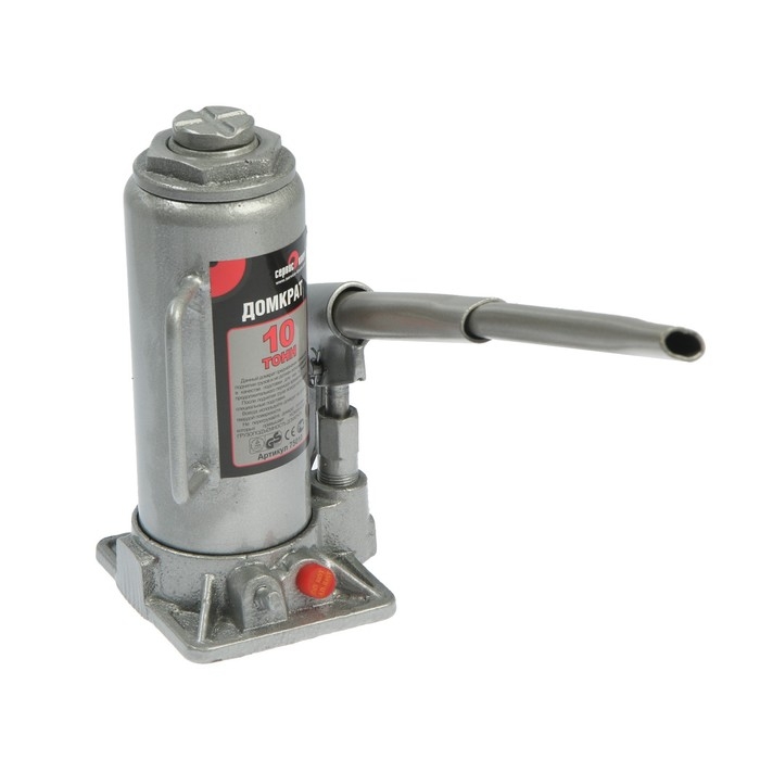 Домкрат гидравлический бутылочный  Домкрат гидравлический бутылочный "СЕРВИС КЛЮЧ" 75010, 10 т, 230-460 мм