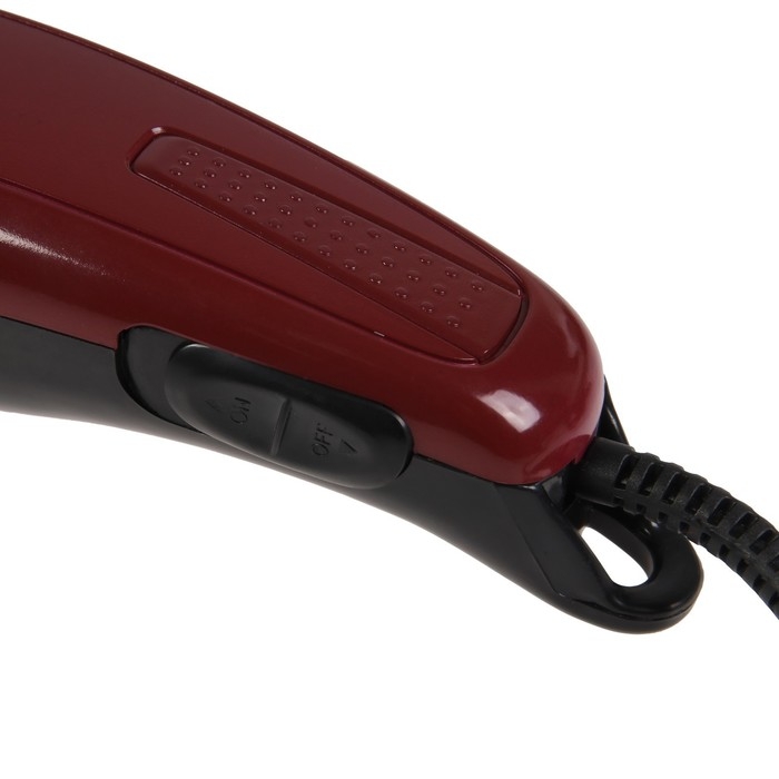 Машинка для стрижки ENERGY  EN-708, 10 Вт, 3/6/9/12 мм, нерж. сталь, 220 В, красно-чёрная