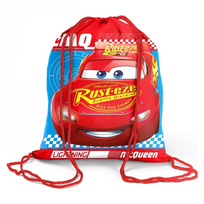 Мешок для обуви 420 х 350 мм, Тачки «Маккуин» (мягкий полиэстер, плотность 210D) Мешок для обуви 420 х 350 мм, Тачки «Маккуин» (мягкий полиэстер, плотность 210D)