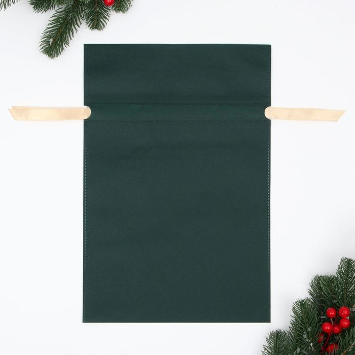 Новый год. Мешок подарочный Новый год. Мешок подарочный "Рождественские мелочи" зелёный, 27 x 40 см