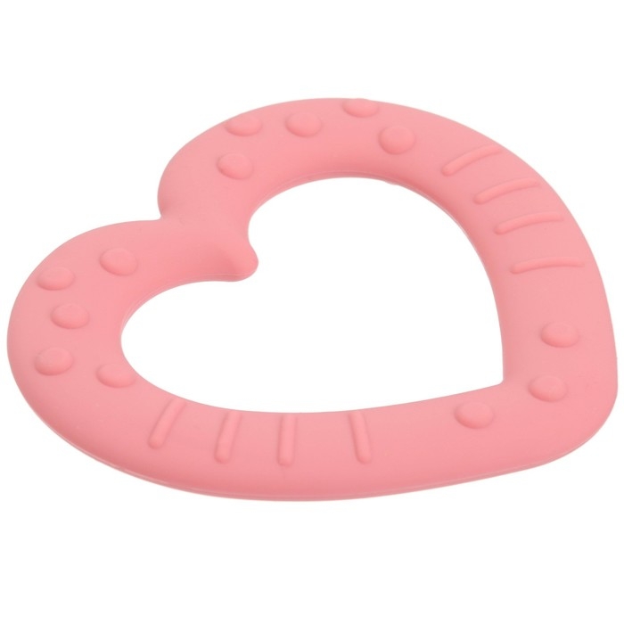 Прорезыватель силиконовый «Сердечко», цвет розовый, Mum&Baby