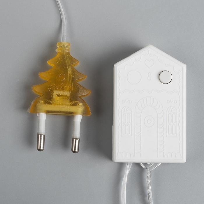 Гирлянда «Нить» 10 м с насадками «Игла», IP20, прозрачная нить, 100 LED, свечение жёлтое, 8 режимов, 220 В Гирлянда «Нить» 10 м с насадками «Игла», IP20, прозрачная нить, 100 LED, свечение жёлтое, 8 режимов, 220 В