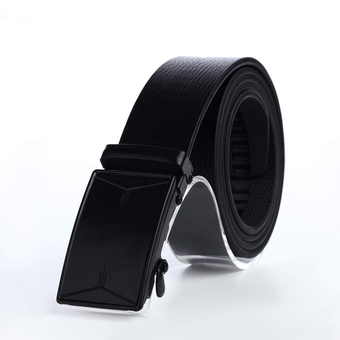 Ремень мужской, ширина 3,5 см, пряжка автомат, цвет чёрный Ремень мужской, ширина 3,5 см, пряжка автомат, цвет чёрный