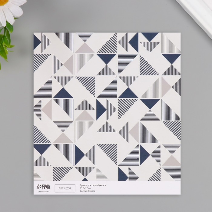 Бумага для скрапбукинга двусторонняя Бумага для скрапбукинга двусторонняя "Скандинавия" плотность 180 гр набор 10 шт 15,5х17 см 1071838