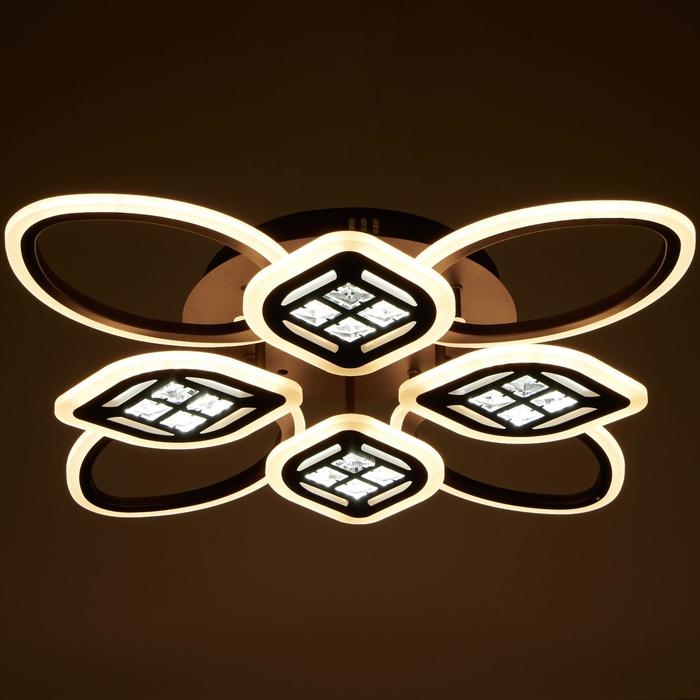 Люстра с ПДУ 1162/8CF LED 160Вт 3000-6000К диммер кофе 70х70х10 см BayerLux