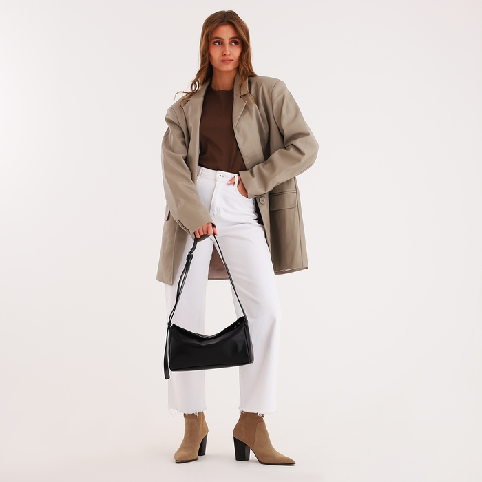 Сумка женская кросс-боди, на молнии, цвет чёрный Сумка женская кросс-боди, на молнии, цвет чёрный