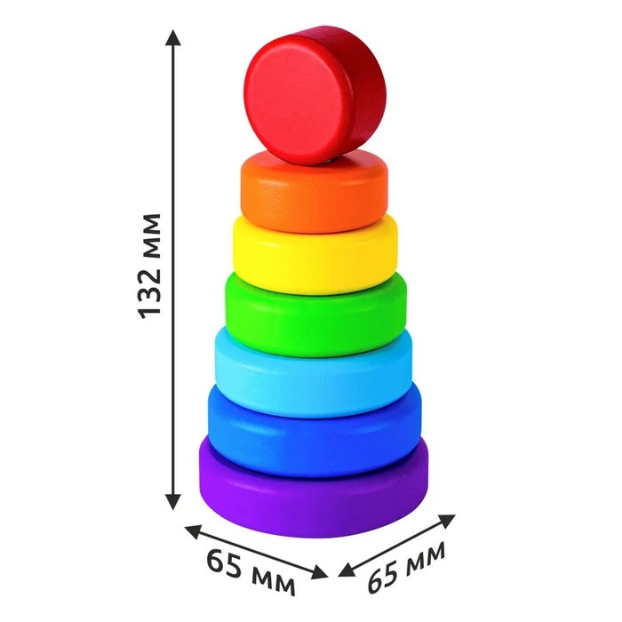 Пирамидка деревянная маленькая «Круг» Пирамидка деревянная маленькая «Круг»