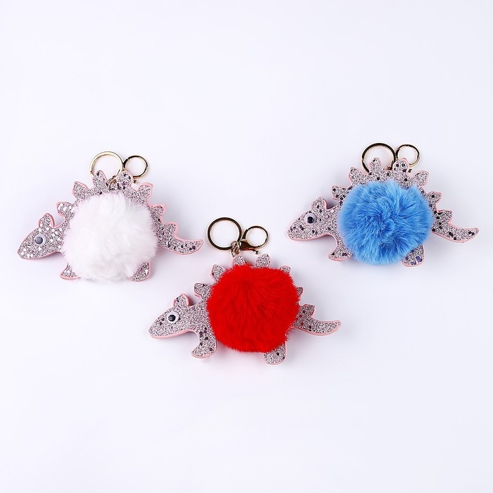 Мягкая игрушка &laquo;Динозавр-пушистик&raquo;, на брелоке, 16 см, цвета МИКС