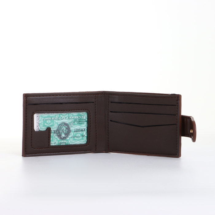 Портмоне мужское на кнопке, цвет коричневый Портмоне мужское на кнопке, цвет коричневый