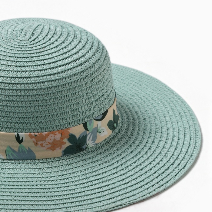 Шляпа для девочки НК 23051, цвет мята, р-р 52 Шляпа для девочки НК 23051, цвет мята, р-р 52