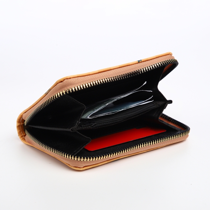 Кошелёк детский на молнии «Выбражулька», цвет оранжевый