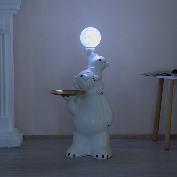 Торшер  Торшер "Умка и мама" LED USB белый 32х32х88см