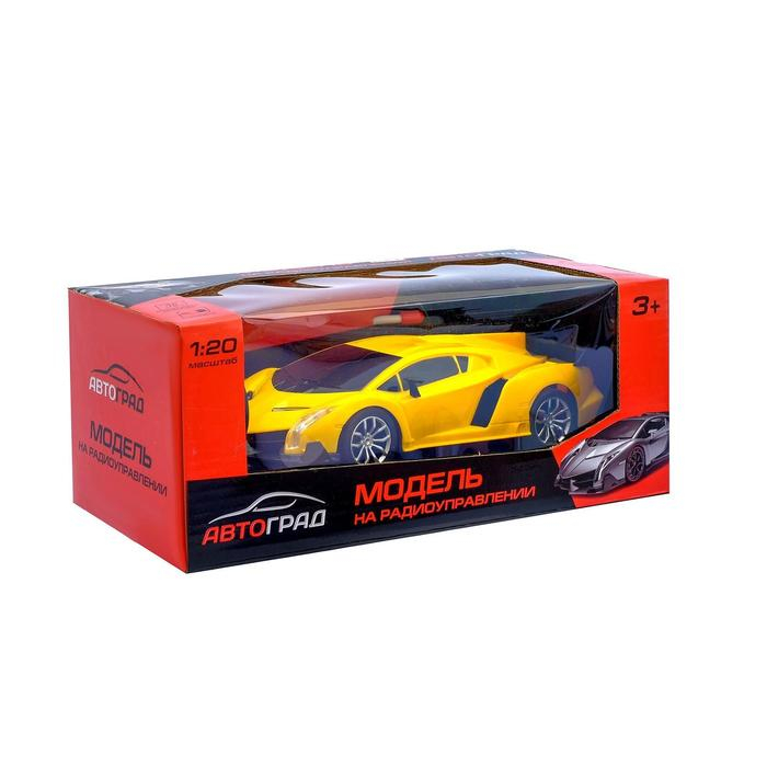 Машина на радиоуправлении, работает от батареек, цвет жёлтый Машина на радиоуправлении, работает от батареек, цвет жёлтый