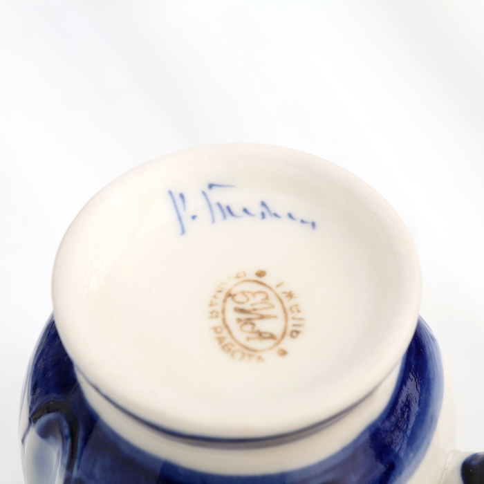 Кружка Кружка "Кофейная", высота 9 см, объём 160 мл, гжель