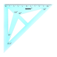 Набор чертёжный "РАНТИС", малый (линейка 15 см, транспортир 10 см, треугольник-трафарет)