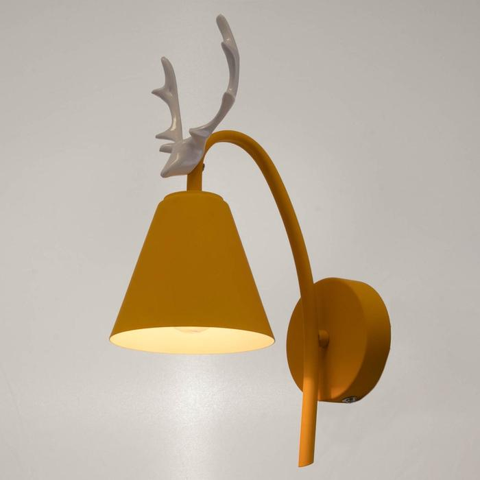 Бра "Олень" 1хE27 40Вт желтый 22х12х34,5 см