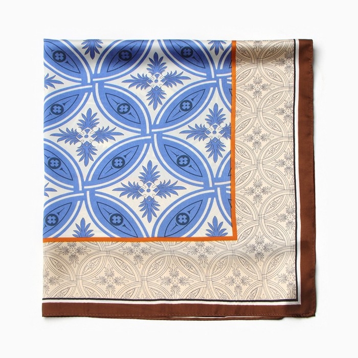 Платок женский MINAKU 70*70 см, коричневый Платок женский MINAKU 70*70 см, коричневый