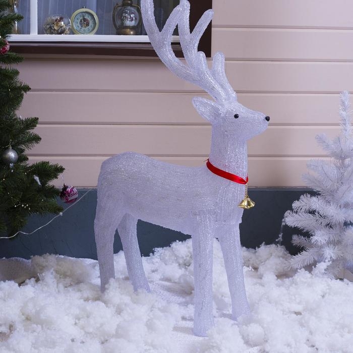 Светодиодная фигура «Олень» 70 × 115 × 25 см, акрил, 180 LED, 8 режимов, 24 В, свечение белое Светодиодная фигура «Олень» 70 × 115 × 25 см, акрил, 180 LED, 8 режимов, 24 В, свечение белое