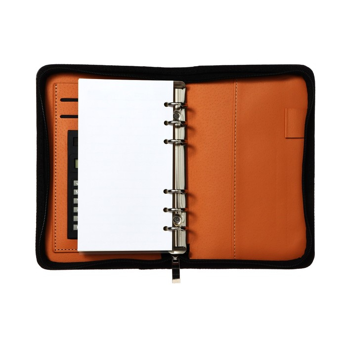 Органайзер на кольцах А6, 96 листов в линейку, на молнии с 3-х сторон, кожзам, МИКС Органайзер на кольцах А6, 96 листов в линейку, на молнии с 3-х сторон, кожзам, МИКС