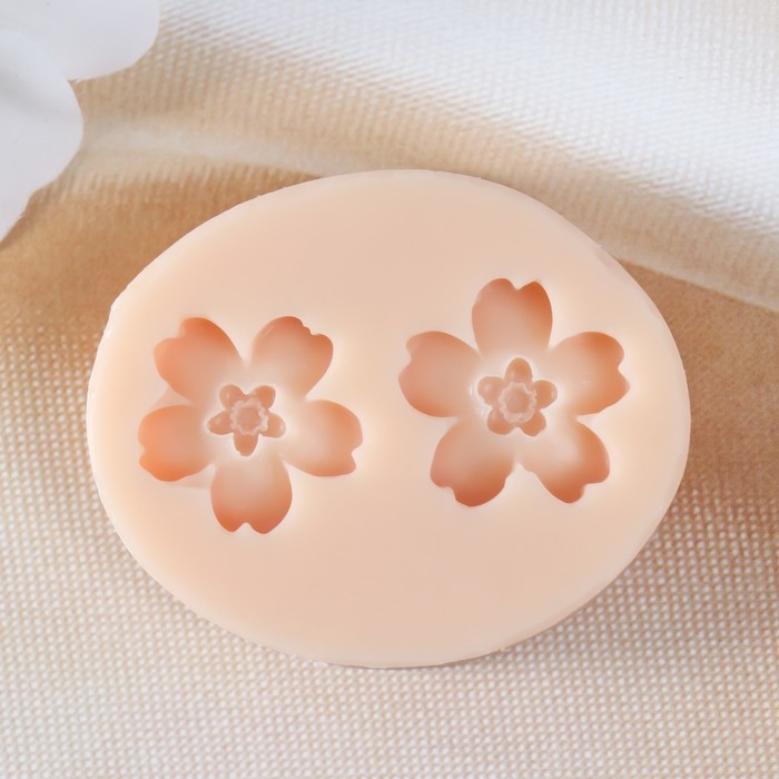 Молд силикон Молд силикон "Двойной цветок" 2,5х2,5х0,4 см