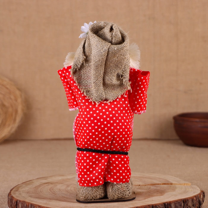 Оберег-домовой Оберег-домовой "Славуся в льняном колпаке, с рублём", МИКС