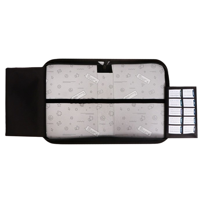 Пенал 1 секция 140 х 210 х 40 мм, откидной карман и косметичка, тканевый, Calligrata TOP Content  Пенал 1 секция 140 х 210 х 40 мм, откидной карман и косметичка, тканевый, Calligrata TOP Content "Хомячок"