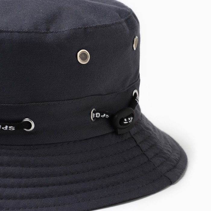 Панама мужская, цвет темно-серый, размер 58 Панама мужская, цвет темно-серый, размер 58