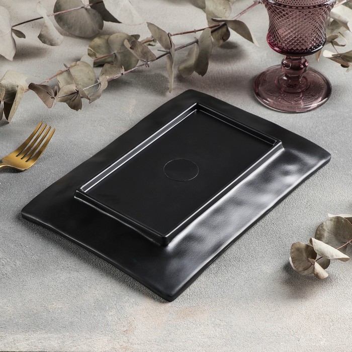 Блюдо «Чёрный Восток», 25×17,2×2,6 см, цвет чёрный