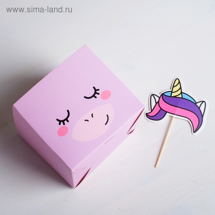 Коробка для цветов с топпером «Чудо», 11 х 12 х 10 см Коробка для цветов с топпером «Чудо», 11 х 12 х 10 см