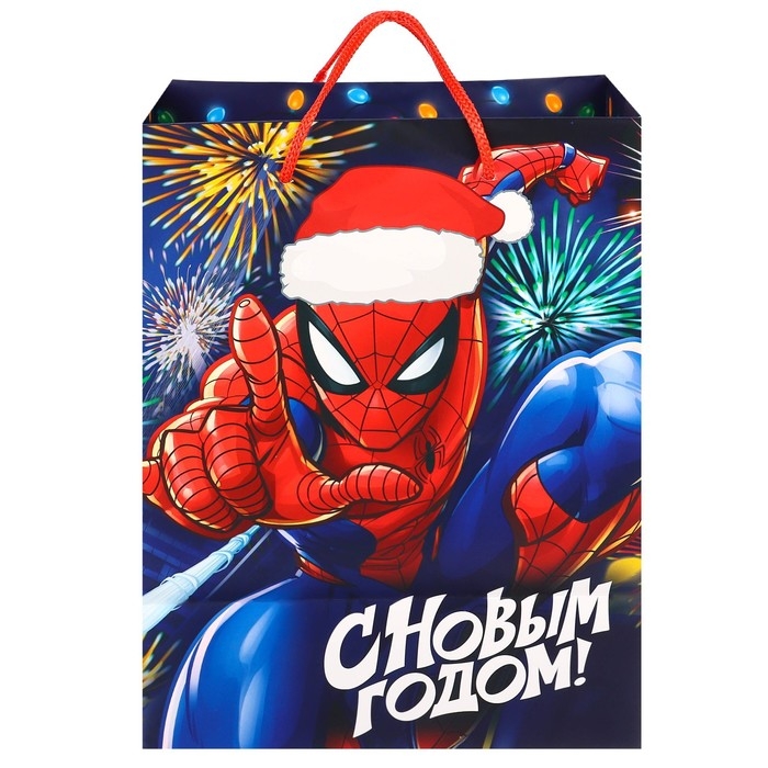 Пакет подарочный, 23х18х11.5 см, упаковка, Человек-паук Пакет подарочный, 23х18х11.5 см, упаковка, Человек-паук