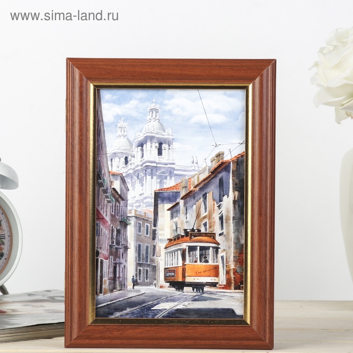 Ключница Ключница "Прогулка по Лиссабону" орех 15х21 см