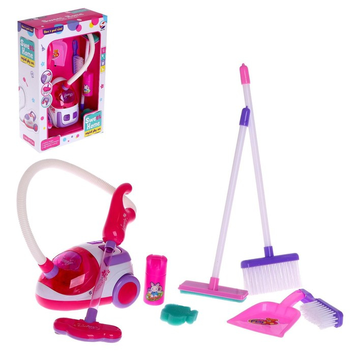 Игровой набор «Весёлая уборка» с пылесосом и аксессуарами Игровой набор «Весёлая уборка» с пылесосом и аксессуарами